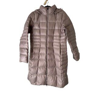 The North Face Womens Large Long Light Purple Hooded Jacket